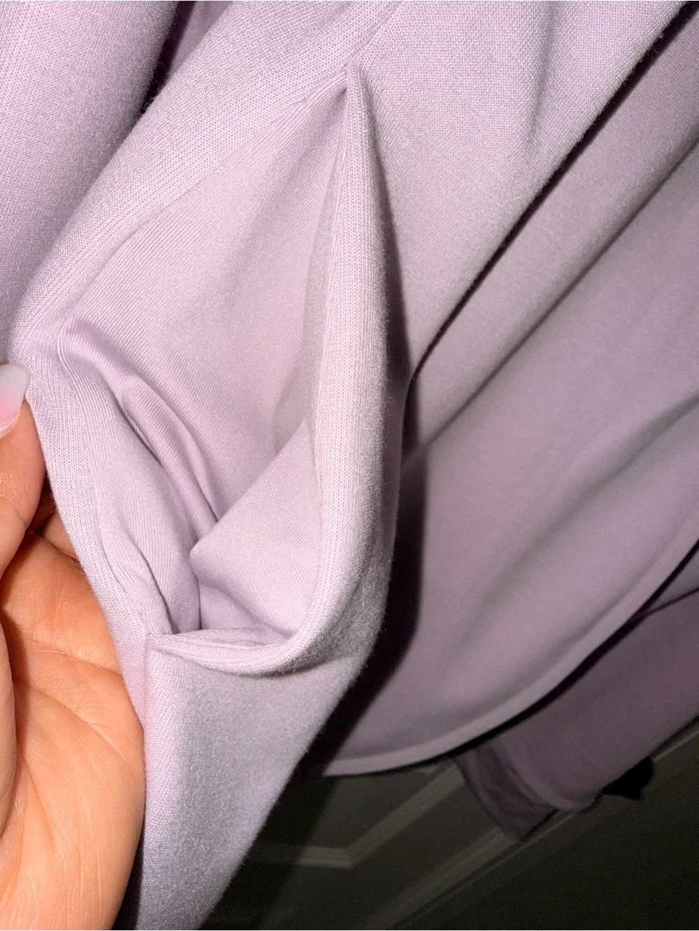 Nike Lavender Asymmetrical Wrap Turtleneck Sweater